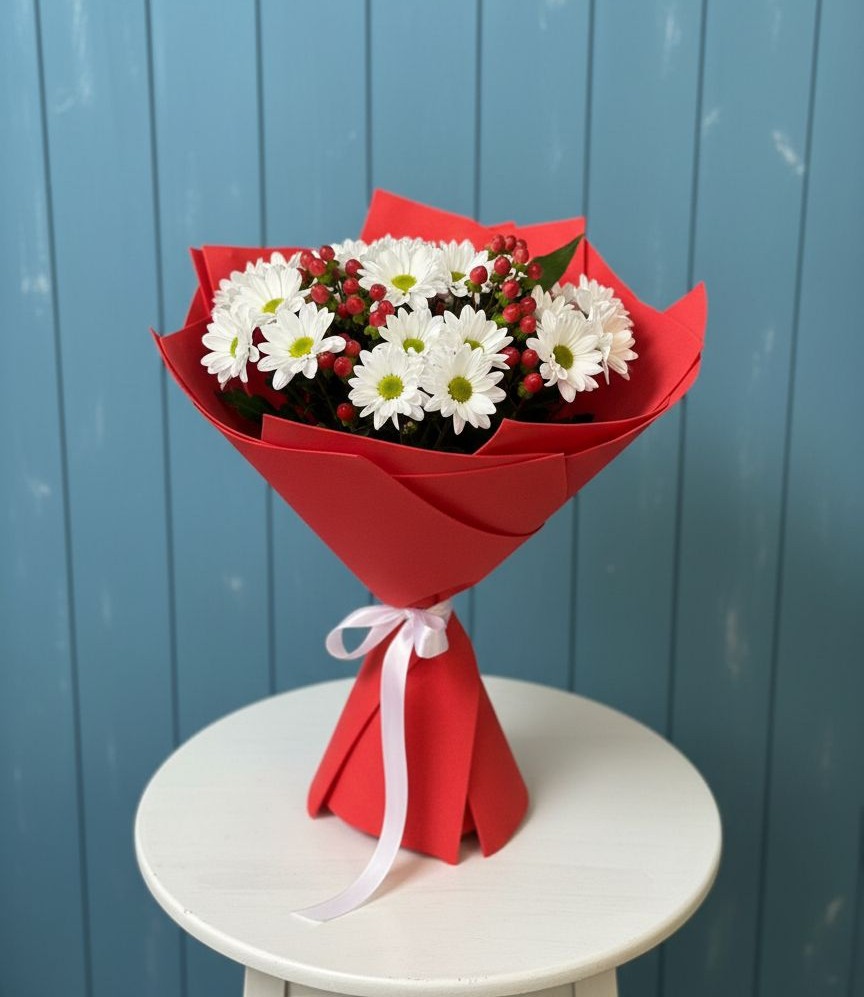 Букет цветов из: Хризантемы в Сергиевский