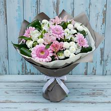 Букет цветов из:  Герберы, Альстромерии и Хризантемы в Сергиевский