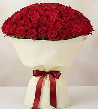 Букет 101 Красная роза Милано в Сергиевский