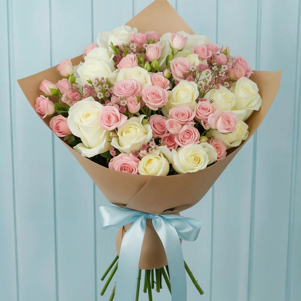 Букет цветов из: Розы в Сергиевский