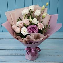 Букет цветов из:  Розы и Лизиантусы #REPLACE_PRED# Сергиевский
