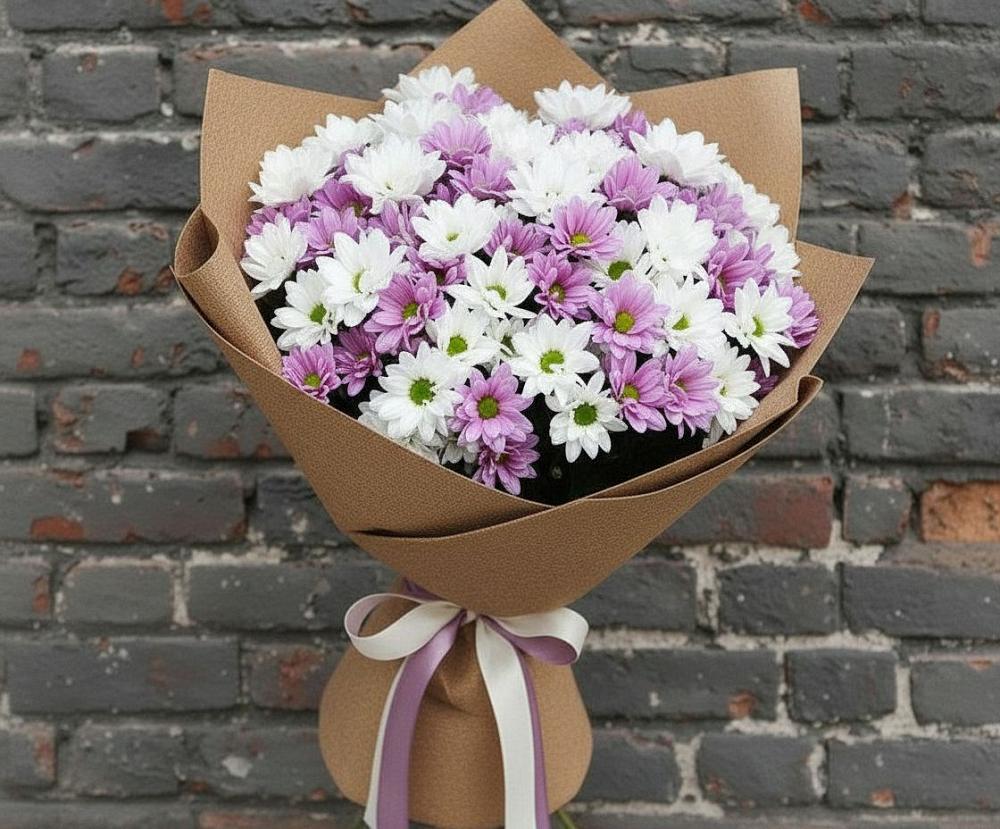 Букет цветов из: Хризантемы в Сергиевский