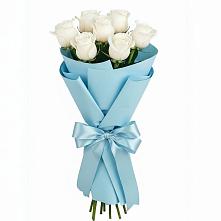 Букет 7 белых роз Проуд в Сергиевский