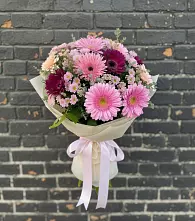 Букет цветов из:  Герберы и Хризантемы в Сергиевский