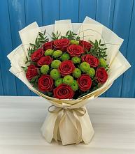 Букет цветов из:  Розы и Хризантемы в Сергиевский
