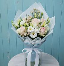 Букет цветов из:  Розы и Лизиантусы в Сергиевский