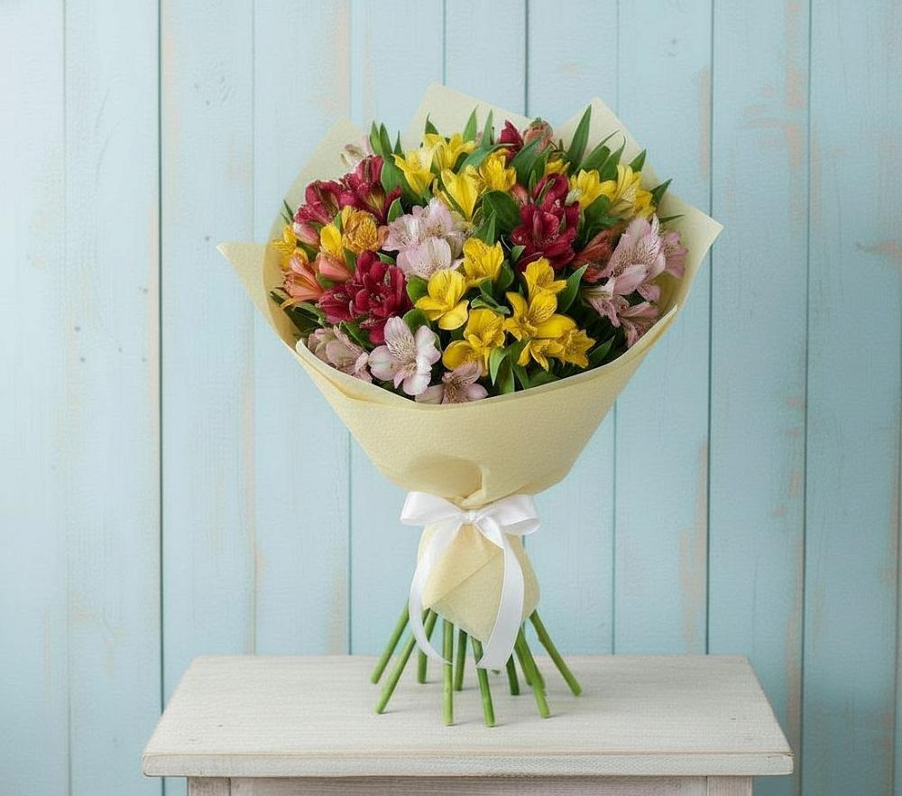 Букет цветов из: Альстромерии в Сергиевский