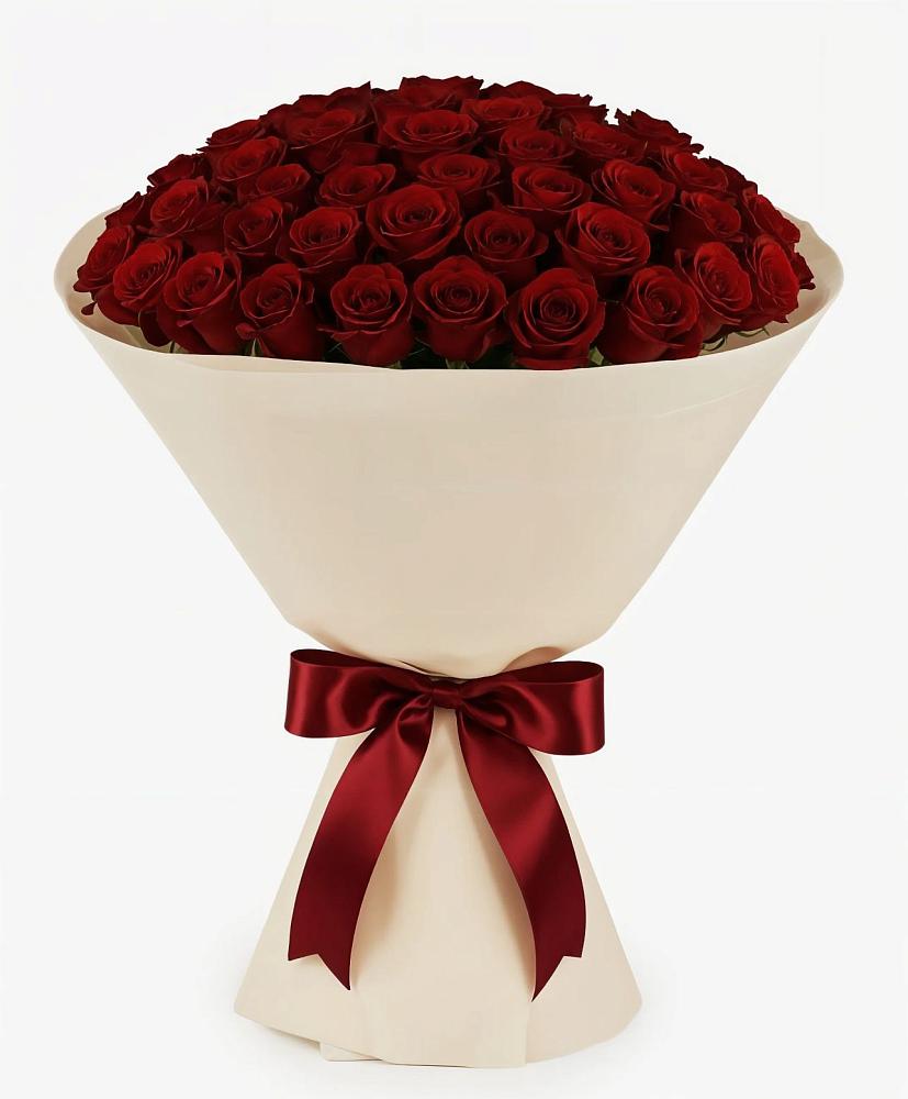 Букет 101 Бордовая роза Блэк Бакарра в Сергиевский