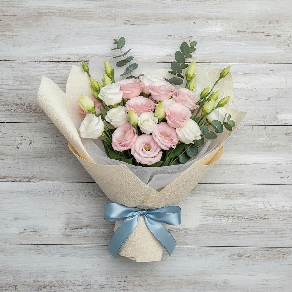 Букет цветов из: Лизиантусы в Сергиевский